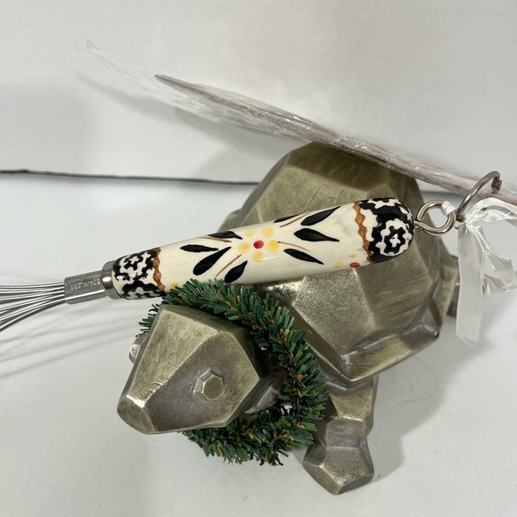 NWT TEMPTATIONS CERAMIC HANDLE STAINLESS STEEL WHISK & RECIPE CARDS - Picture 5 of 9